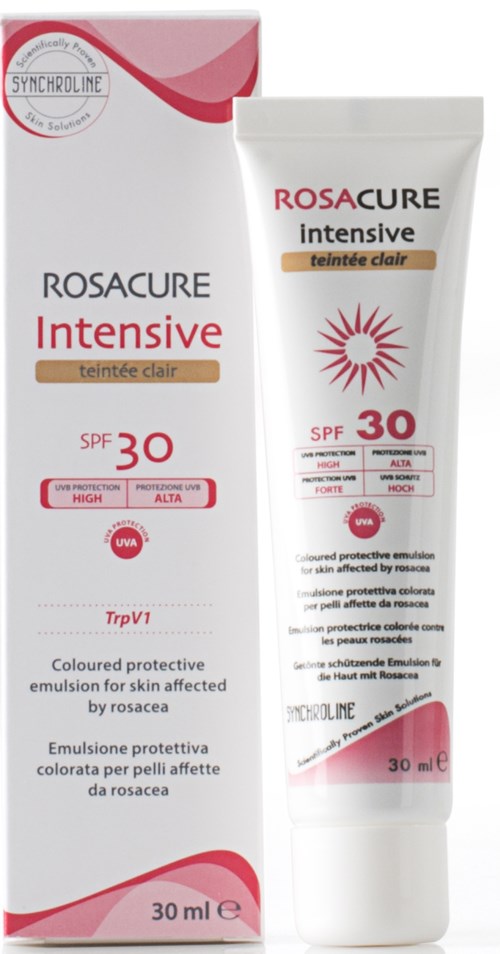 RosaCure Intensive -rasva SPF 30, vaaleanpunainen ja valkoinen, herkkäihoisille.
