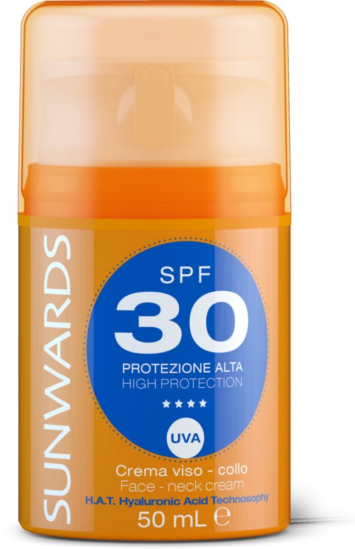 Pieni voidepullo, SPF 30, korkin ja etiketin kanssa, 50 ml, kasvoille ja kaulalle tarkoitettu aurinkovoide.