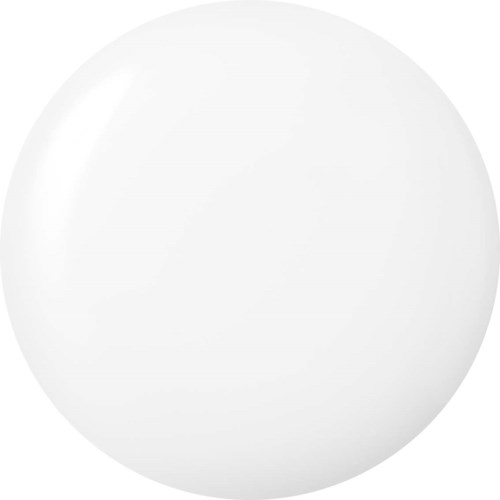 A plain white spherical object with shaded areas showing round shape and light reflection.