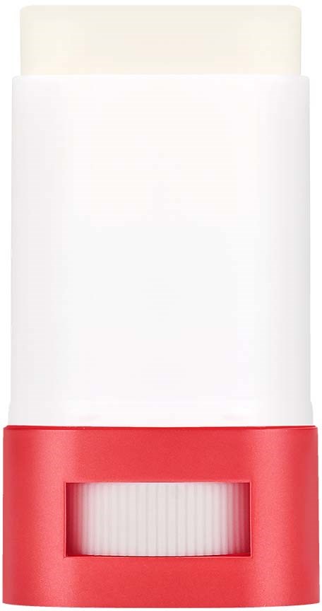 This is a white and red device, possibly a fog or spray dispenser with a small window or panel.