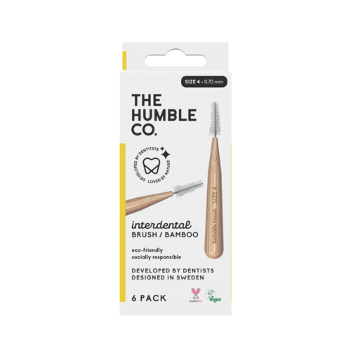 The Humble Co. Interdental Bamboo Brush 6-pack Size 4 Yellow