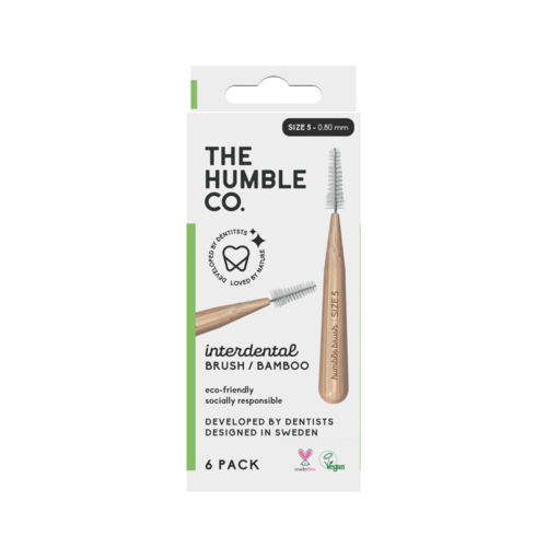 The Humble Co. Interdental Bamboo Brush 6-pack Size 5 Green