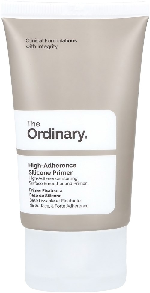 Beigen värinen ihoon apteerattu primeri, nimeltä 'High-Adherence Silicone Primer', The Ordinarylta.
