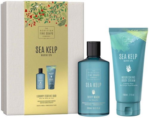 Sea Kelp Marine Spa-Set umfasst Duschgel und pflegende Körpercreme für ein luxuriöses Verwöhnerlebnis.