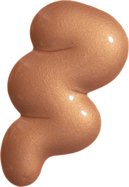 Een bruin, hobbelig, onregelmatig gevormd object. Het lijkt op een stuk abstracte kunst of een tuinsculptuur.