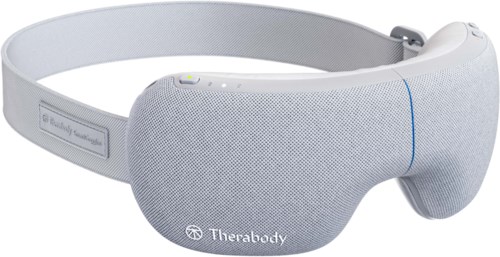 Draagbaar apparaat met hoofdband, luidsprekers en stoffen bekleding. Het wordt gebruikt voor ontspanning of therapie.