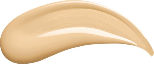 Eine beige, cremige Spur mit gebogener Form und glänzender Textur.