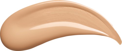Creme oder Make-up Probe in geschwungener Form, beige Farbe.