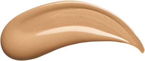 Eikel bepig make-up product met een lichte glans, in een gebogen lijn.