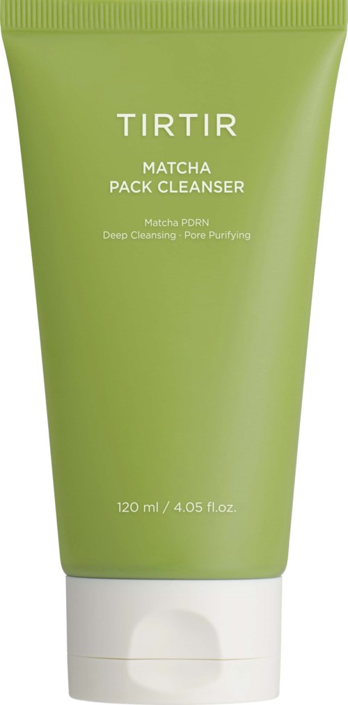 Green tube of TIRTIR Matcha Pack Cleanser with white cap, labeled for deep cleansing and pore purifying, 120 ml.