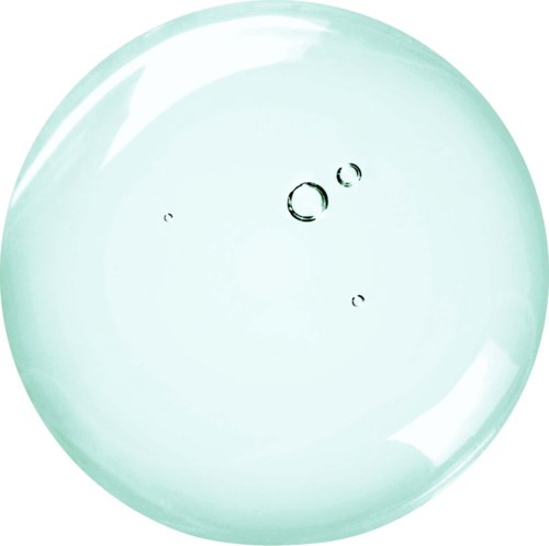 A clear soap bubble with some tiny bubbles inside, floating against a white background.