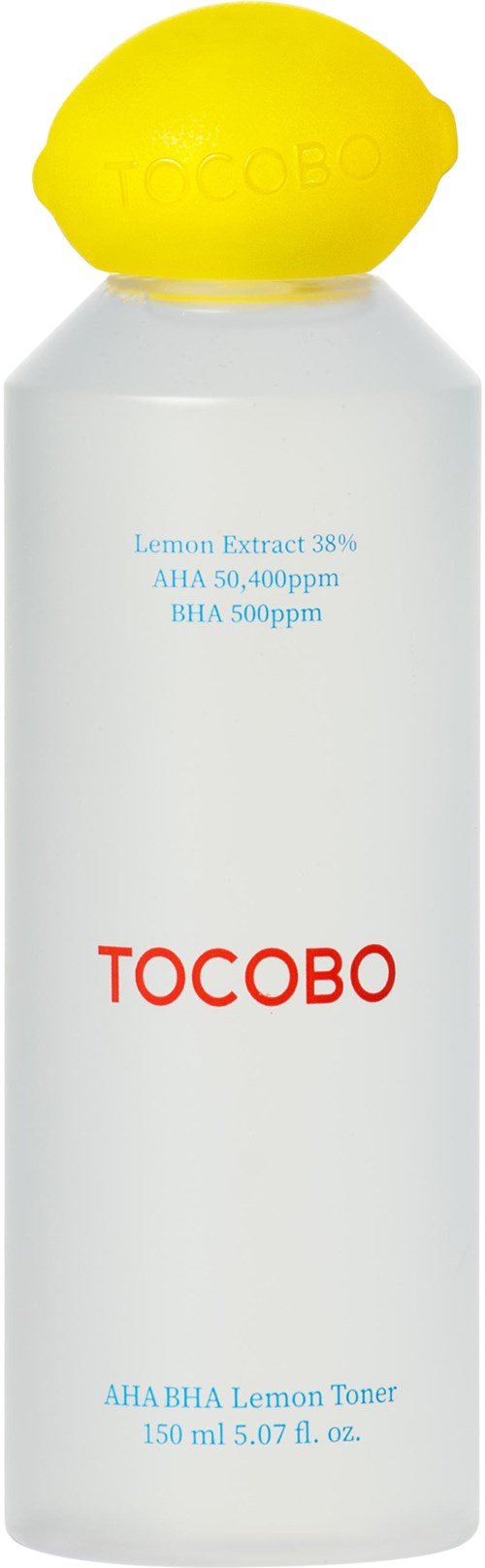 Valkoinen pullo merkiltä Tocobo, sisältää sitruunacionalonin ja on 150 ml koko.