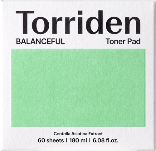 A green toner pad box for a printer, labeled 'Torriden Balanceful'. It contains 60 sheets of toner paper.