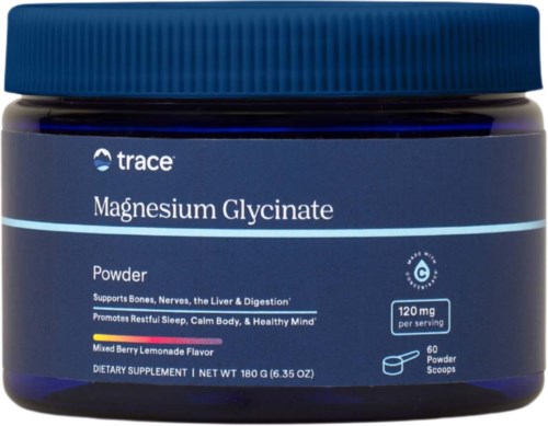Trace Minerals Magnesium Glycinate Powder Berry Lemonade 180 g