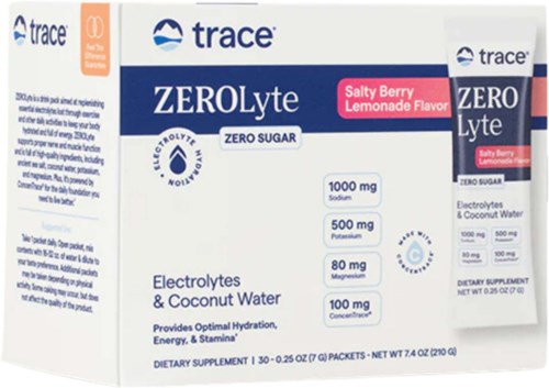 Trace Minerals ZEROLyte Electrolyte Drink Mix Salty Mango 30 pcs
