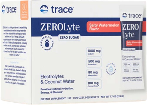 Trace Minerals ZEROLyte Electrolyte Drink Mix Salty Watermelon 30 pcs