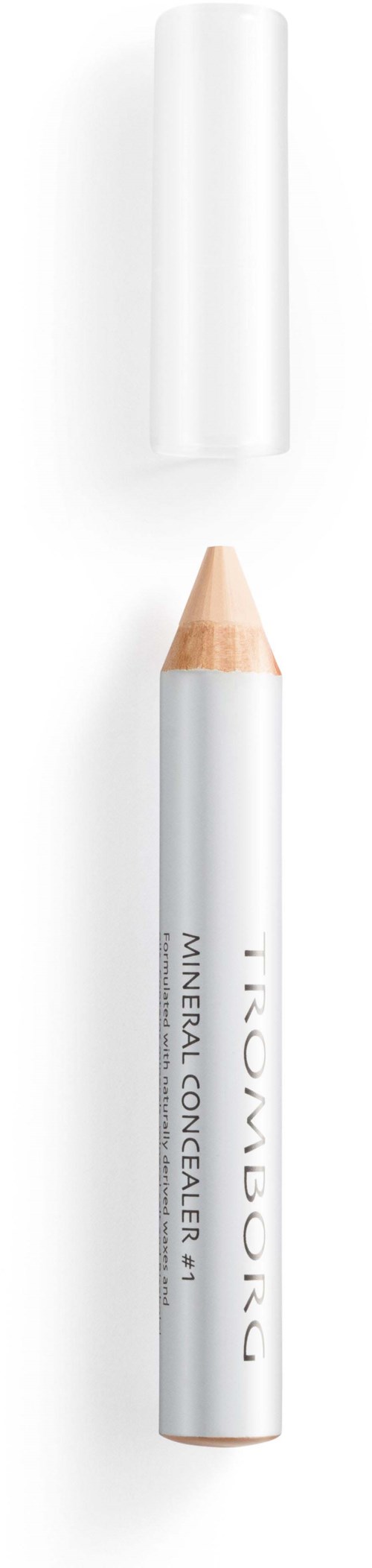 Ein weißer Lippenkonturenstift mit Kappe, beschriftet 'Mineral Concealer' und 'Dior', gezeigt vertikal.