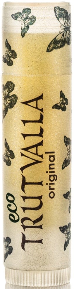 A tube labeled 'Eco TriVialia original' with black butterflies around it.