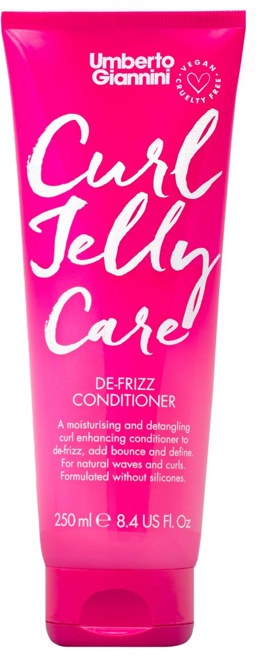 Pinke Tube mit Lockengel-Kur PflegeConditioner mit weißem Text und Herzlogo.