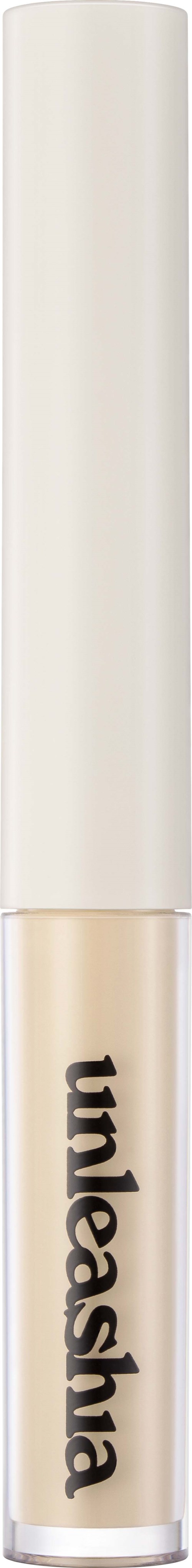 Een witte en beige lipglosshuls met de merknaam "Urbanash".