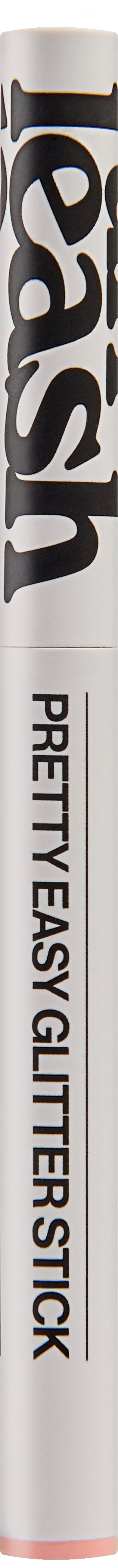 A white stick with black and red text, labeled "Lash Pretty Easy Glitter Stick."