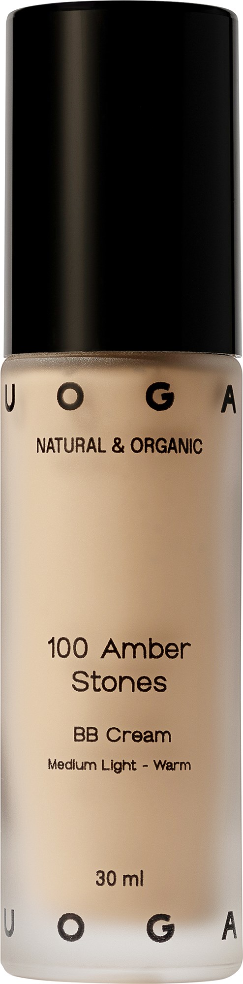 Eine Flasche UOGA BB Cream in Ton Amber Stones, mittelhell, warm, 30 ml.