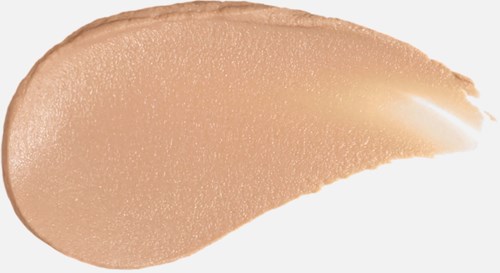 Ein beigenes flüssiges Make-up-Muster mit glatter, cremiger Textur und leichtem Glanz.