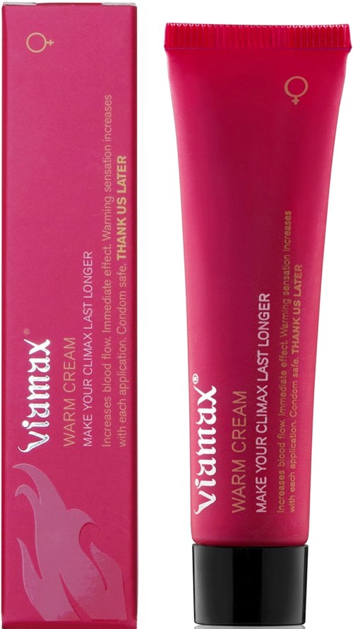 Rote Tube mit Vitamin X Warmer Creme und schwarzem Deckel, für Hautwärme und Elastizität, danke uns später.