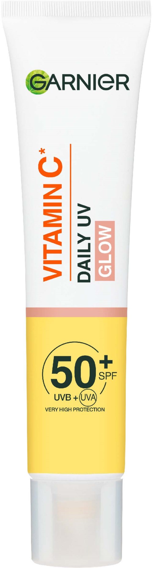 Garnier Vitamin C zonbescherming crème met SPF 50+ UVB, UVA, dagelijks gebruik, voor een glow.