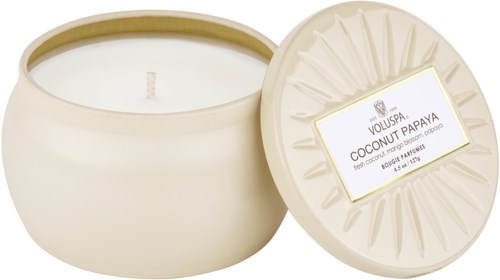 Voluspa Coconut Papaya Vermeil Petite Tin