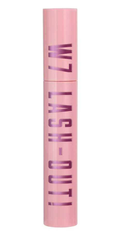 Pink cylindrical container with purple and black text reading "WLSH-OUT".