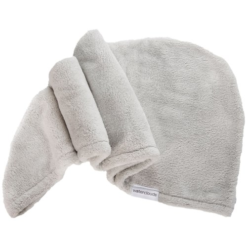 A soft, gray plush hat with an attached mitten for warmth.