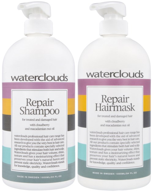 Waterclouds Repair Shampoo 1000 ml & Hairmask 1000 ml