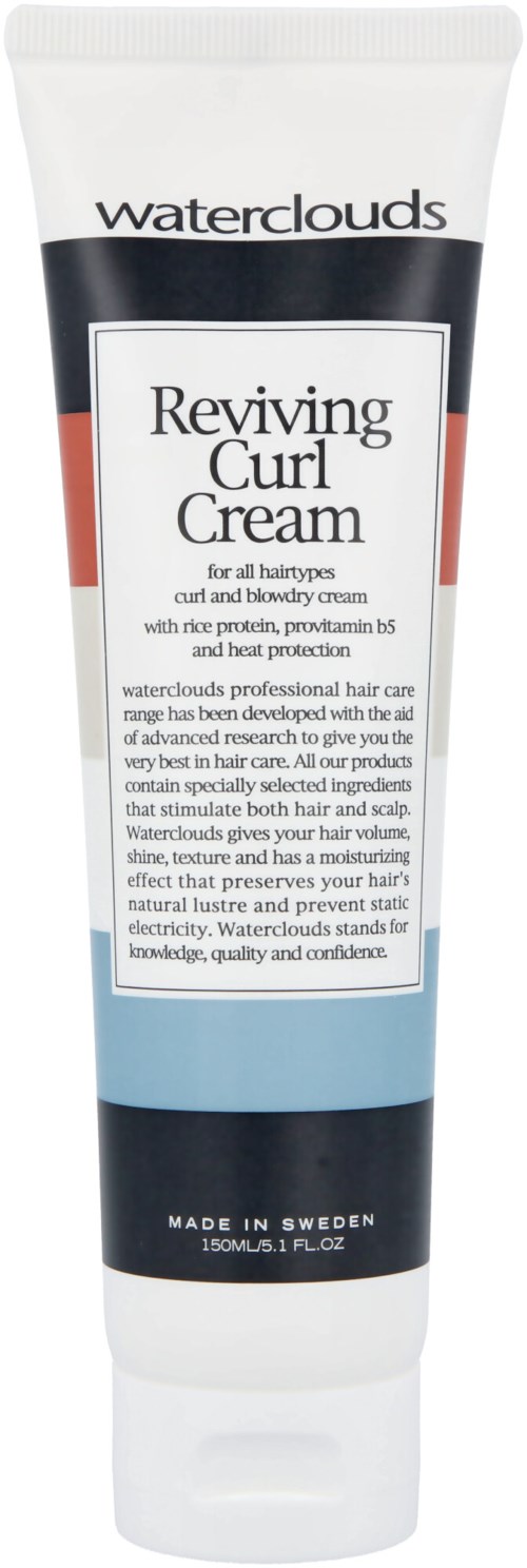 Eine Tube Waterclouds Reviving Curl Cream für alle Haartypen, verbessert die Gesundheit und Glanz der Locken.