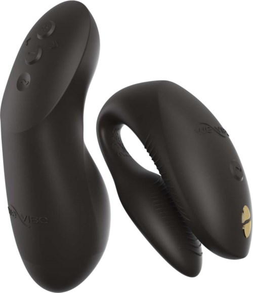Trådlös vibratorisk massagedons med knappar och böjd form för kroppsliv.
