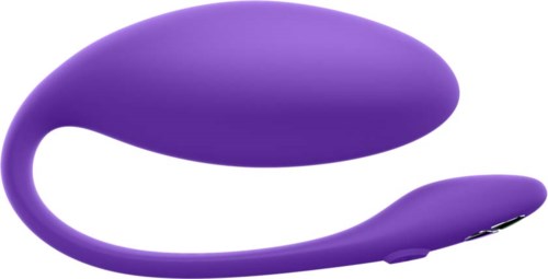 Ein lila gebogener Gerät, klein und elegant, wahrscheinlich ein tragbares Gadget mit glatter Oberfläche.