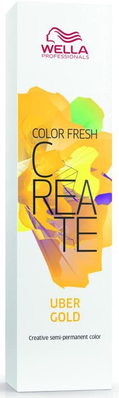 Wella Professionals Color Fresh Uber Gold box med färgstänk och text.