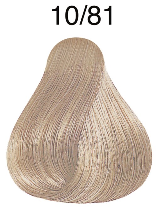 Haarstaal in lichtblond, gemarkeerd 10/81, traagvormig.