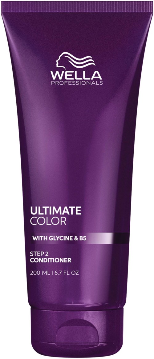 Lila tube van Wella Professionals Ultimate Color conditioner met glycine en B5, 200 ml.