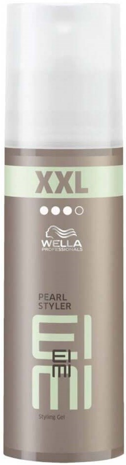 Een lange spuitbus met 'XXL'-label in groen en bruin, Wella-logo voor haar styling.