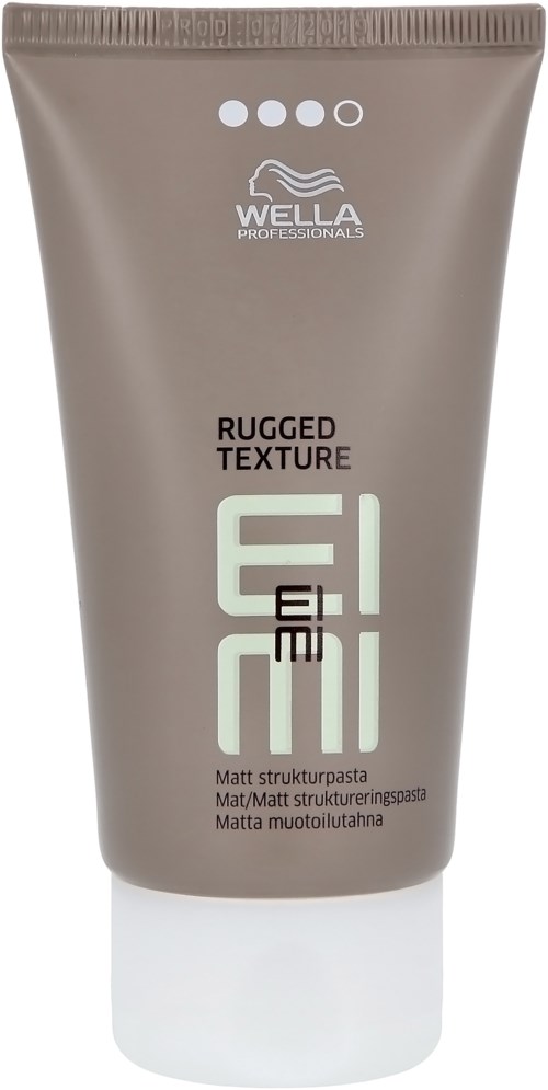 Een bruin tube met witte tekst, toont Wella Professionals, bedoeld voor textured haar, met productgegevens.