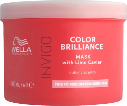 Ein pinker Behälter Wella Professionals Haarmaske mit Limettenkaviar für Farbbrillanz.
