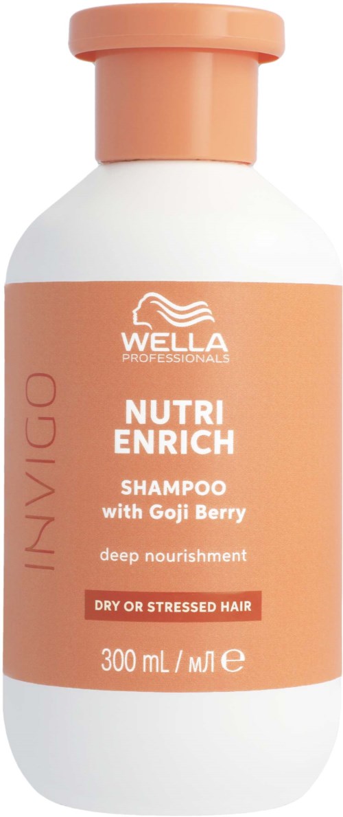 Flesje Wella Nutri Enrich shampoo met Goji Berry, voor droog of gestrest haar.