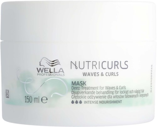 Wella NutriCurls Waves & Curls Maske für Tiefenbehandlung, 150 ml, bietet intensive Pflege für Locken.