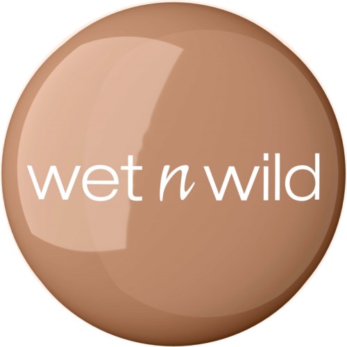 Wet n Wild-logo på et brunt makeupprodukt.