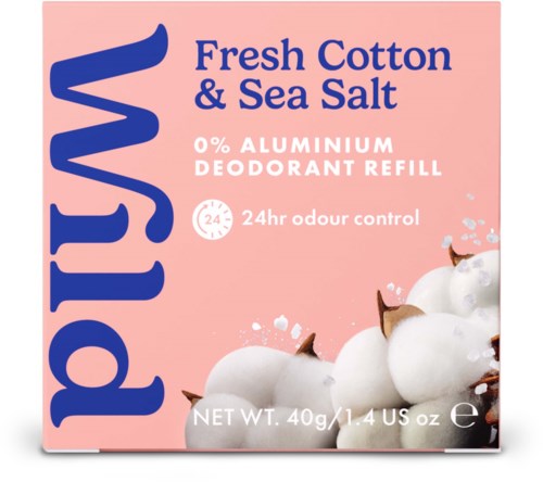 Wild Natural Deodorant Refill Fresh Cotton & Sea Salt 40 g