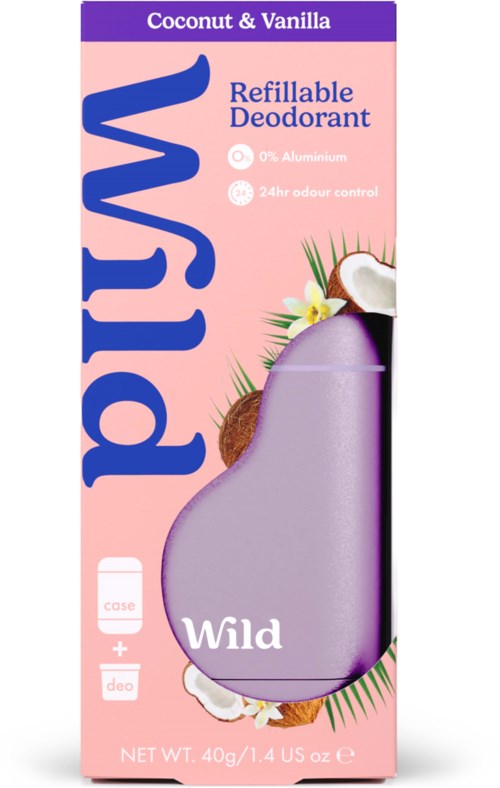 Wild Refillable, Natural Deodorant Coconut & Vanilla 40 g
