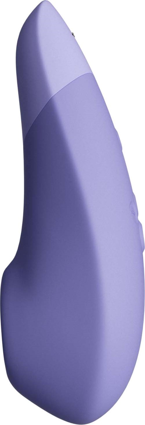 Ein lila, gebogenes Gerät mit glatter Oberfläche und abgerundeter Spitze.