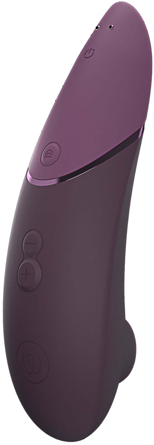 A purple and black device with buttons, likely a personal care or health device.