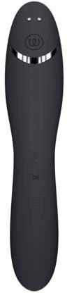A black handheld device with a smiley face and buttons, likely a remote control or electronic gadget.